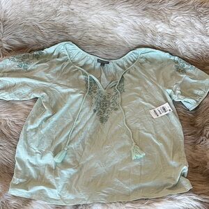 Style &Co Vacay Top - color medallion mint size L